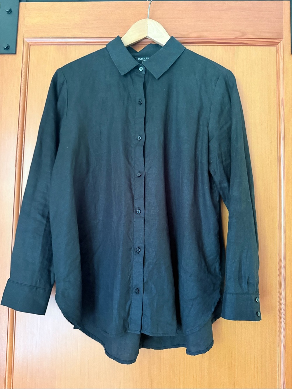Eileen Fisher Black Linen Shirt